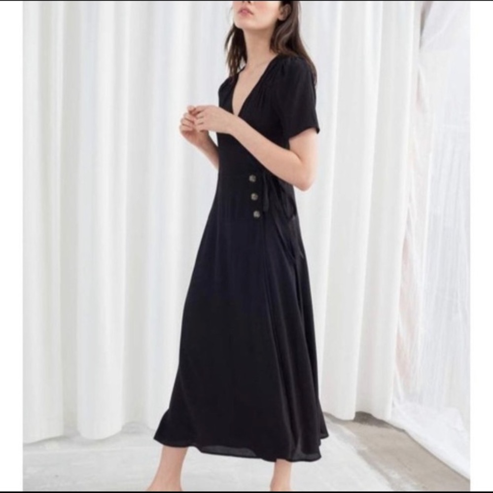 & Other Stories black wrap dress 2